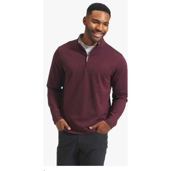 Mizzen+Main Burgundy Men's Sweater - Picture 1 of 8